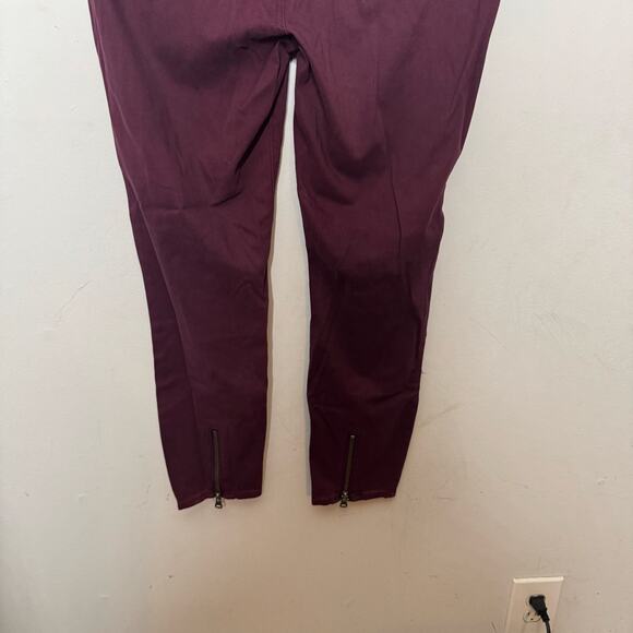 LOFT Burgundy Skinny Legging Jeans Women’s Size 14 / 32 Stretch Pants - Picture 9 of 14